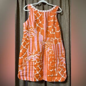 ❤️‍🩹 EUC Lilly Pulitzer Pink and Orange Dress Size 14